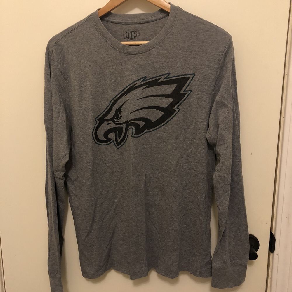 Philadelphia Eagles NFL Team Apparel Long Sleeve T-Shirt Unisex Size M Gray
